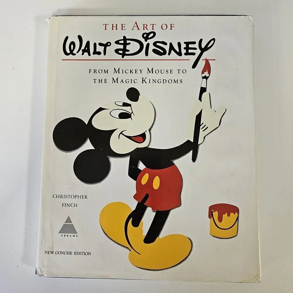 The Art of Walt Disney Mickey Mouse to Magic Kingdoms Hardcover Book 1975 Finch